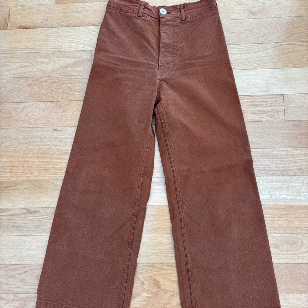 Jesse Kamm Wide Leg Pants in Brown